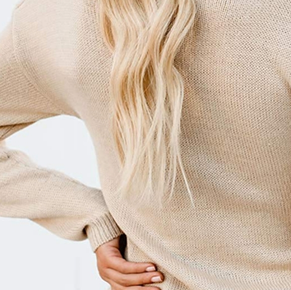 New Belted Mini knit Sweater Dress tunic - Picture 6 of 8